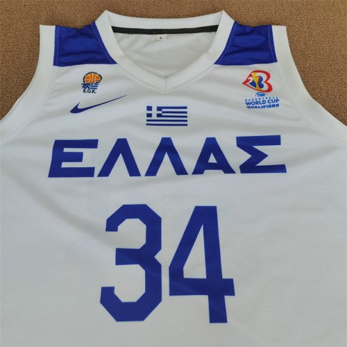 Antetokounmpo G. 34 White Greece 2023 Fiba Eurobasket Jersey